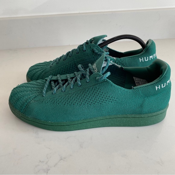Adidas Pharrell Williams Superstar UK 9 Green PrimeKnit Human Race - Picture 3 of 7